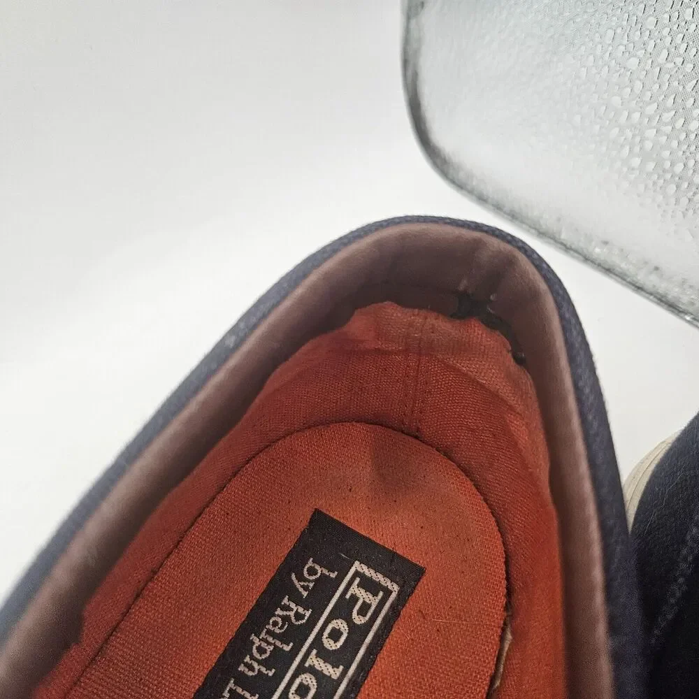 POLO PALPH LAUREN MENS CANVAS‎ FAXON LOW SNEAKER DENIM NAVY SIZE 12D